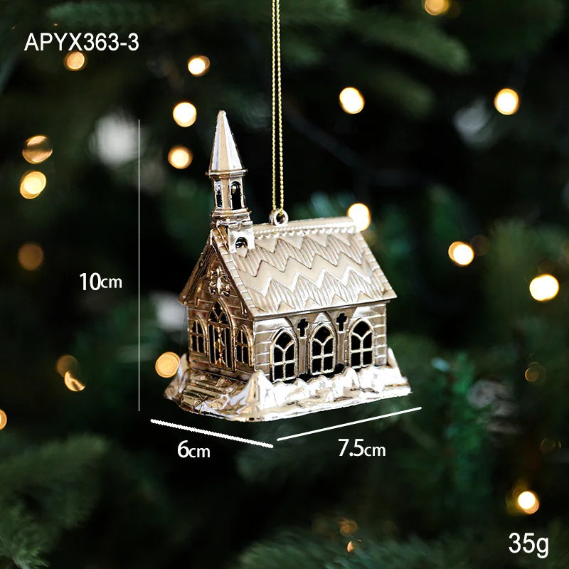 Christmas Gold Ornaments – Elk Angel Snowflake Xmas Tree Pendants Christmas Tree Ornaments Babs G
