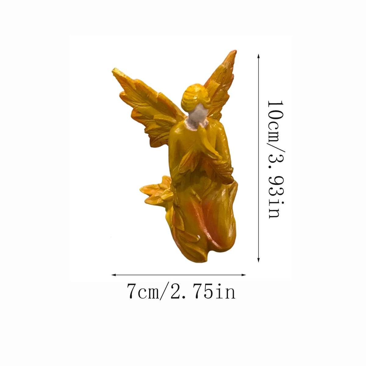 Autumn Maple Leaf Angel Figurines – 2-Piece Resin Statue Set Resin Figurine Set Babs