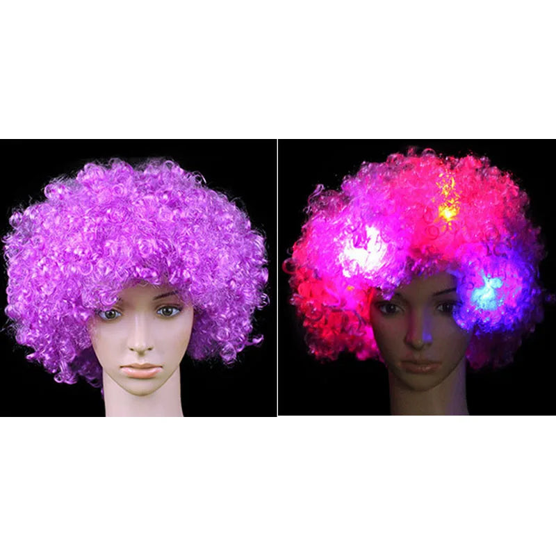 LED Light-Up Clown Headband Flashing Glow Party Accessory LED Party Headband Babs light purple