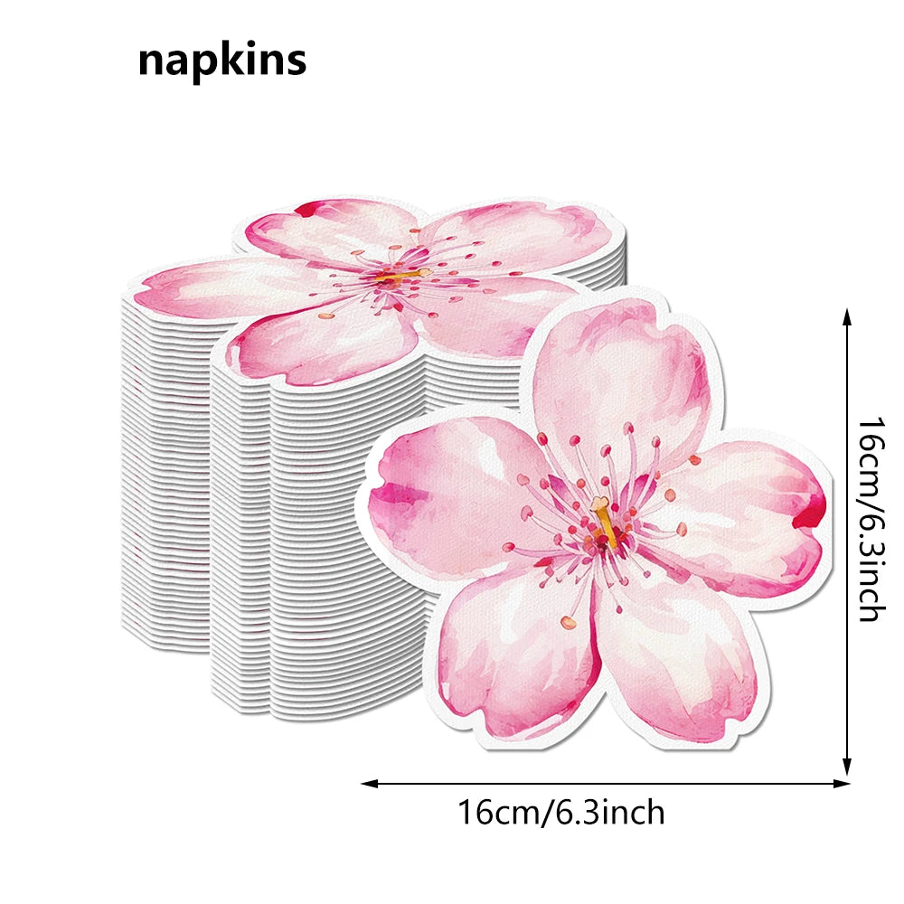 Flower Shaped Paper Napkins Daisy Lotus Blossom Party Decor Decorative Paper Napkins Babs DARK GRAY 60pcs