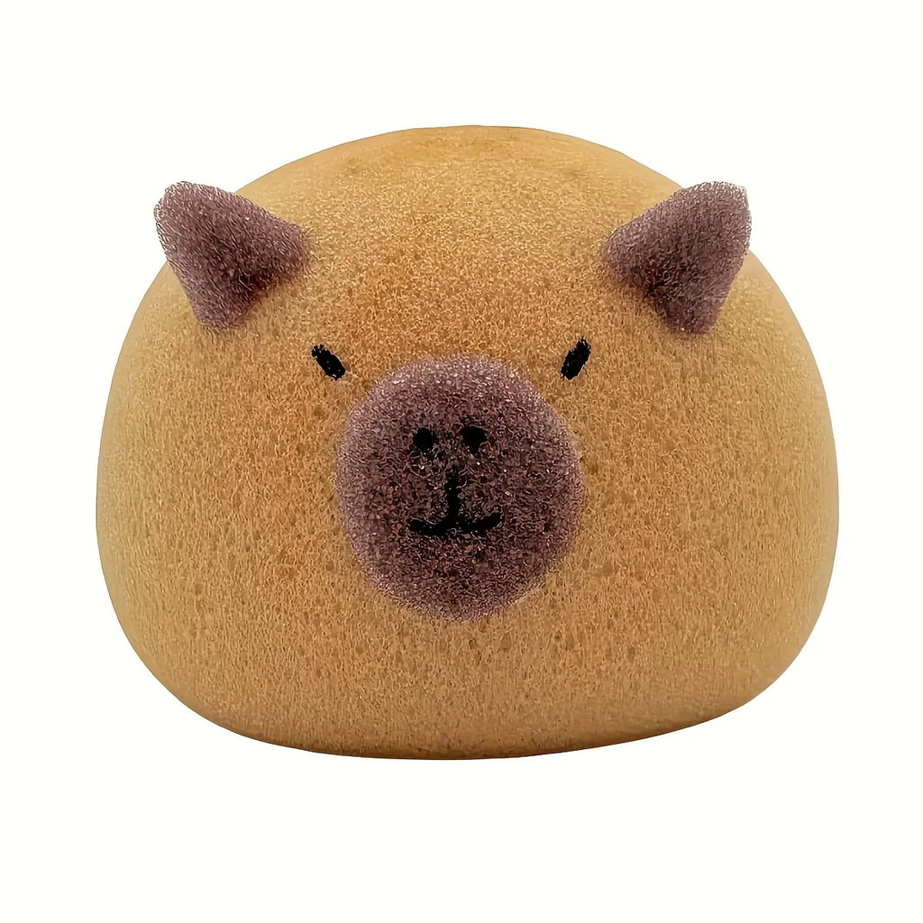 Cute Capybara Bath Sponge – Soft Face & Body Wash Ball Bath Sponge Babs 1PC