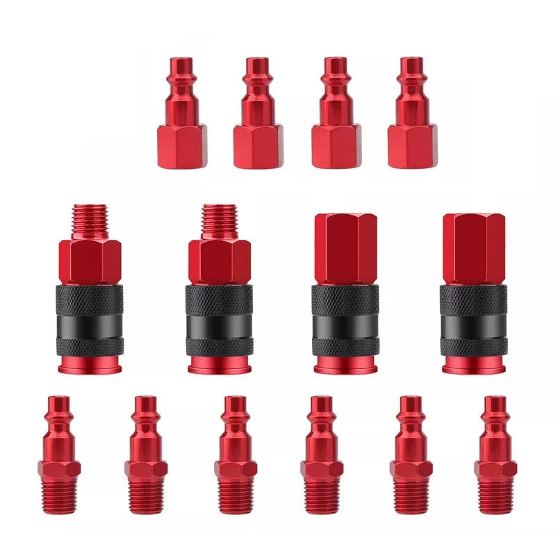 14-Pc Air Hose Fittings Kit – 1/4" NPT Coupler & Plug Set Air Hose Fittings Kit Babs