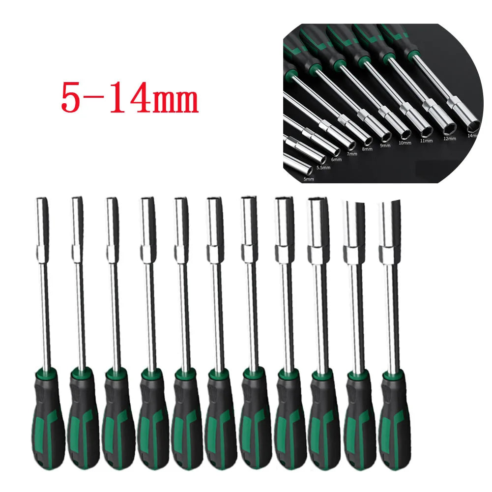 Hex Deep Socket Screwdriver Wrench 5–14mm | Nut Driver Tool Socket Nut Driver Babs