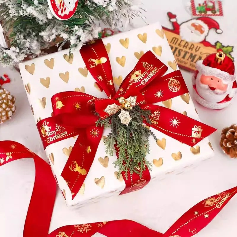 5m Christmas Ribbon – Gift Wrap, Tree & Holiday Décor Christmas Craft Ribbon Babs