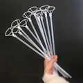 50PCS Bobo Balloon Stick Stands with Cup – Party Decoration Balloon Stick Stand Babs Transparent 50PCS