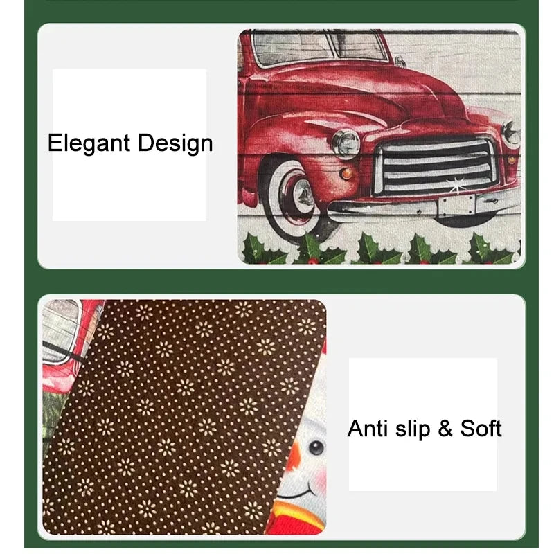 Christmas Anti-Slip Doormat | Festive Floor Mat for Home Holiday Floor Mat Babs