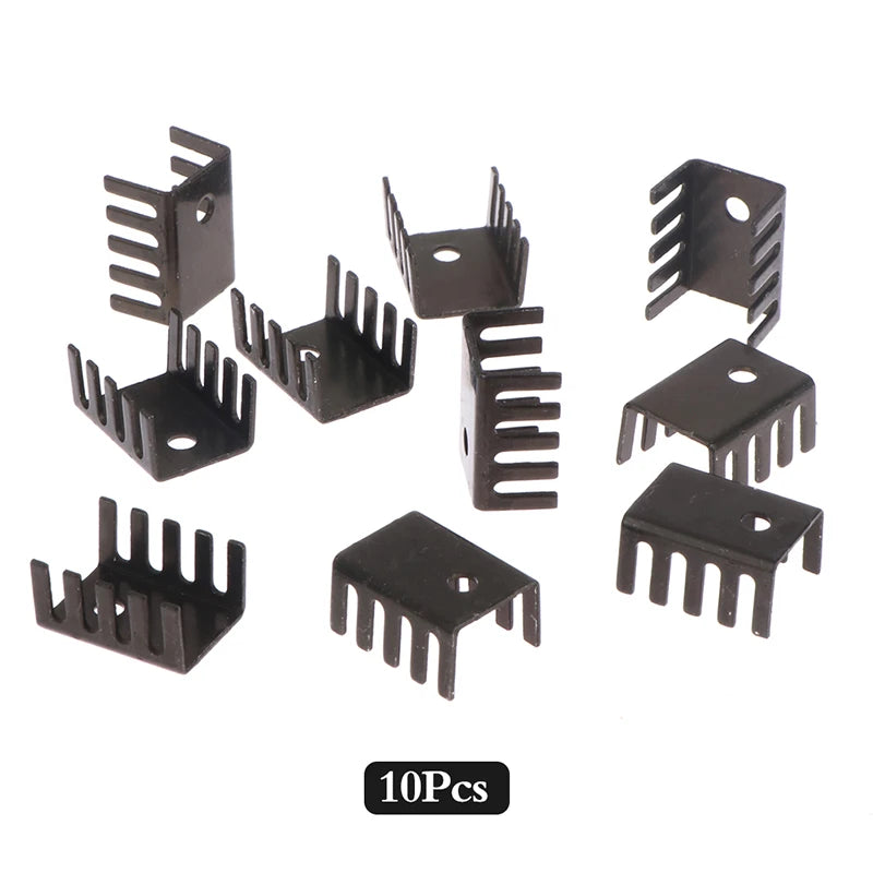 10pcs TO-220 Aluminum Heatsink 19×15×10mm | 7805 Cooler Electronic Heatsink Babs