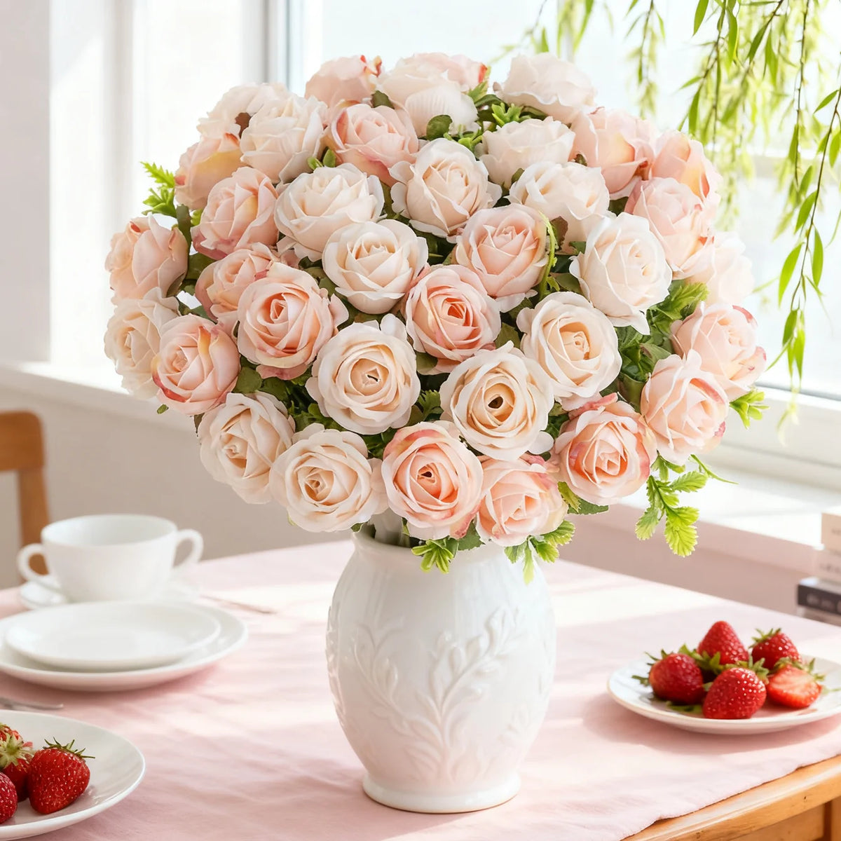Silk Rose Artificial Flowers – Wedding Bouquet & Home Decor Artificial Silk Flowers Babs