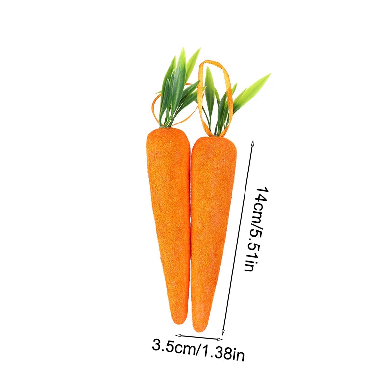 Easter Foam Carrot Ornaments – Hanging Tree Pendants & Party Decor Easter Hanging Ornaments Babs 2pcs 14cm