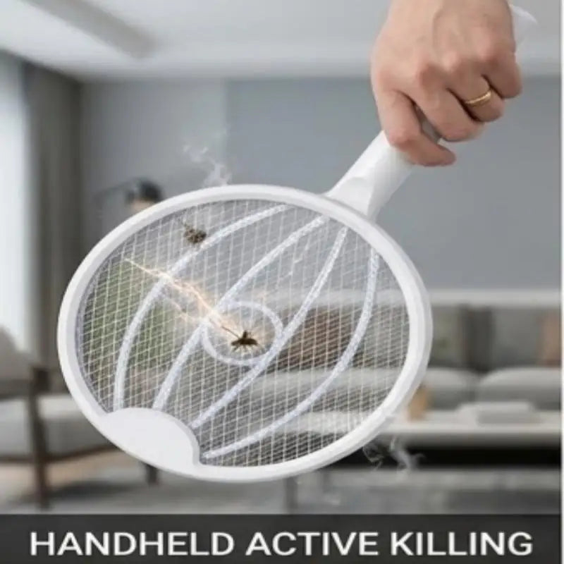 Foldable 4-in-1 Electric Mosquito Swatter – USB Rechargeable UV Zapper Electric Mosquito Swatter Babs