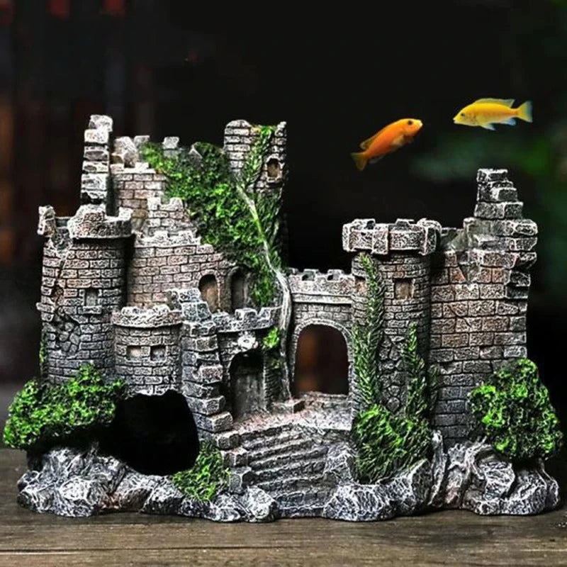 Castle Resin Aquarium Ornament – Fish Tank Rockery Decoration Aquarium Ornament Babs