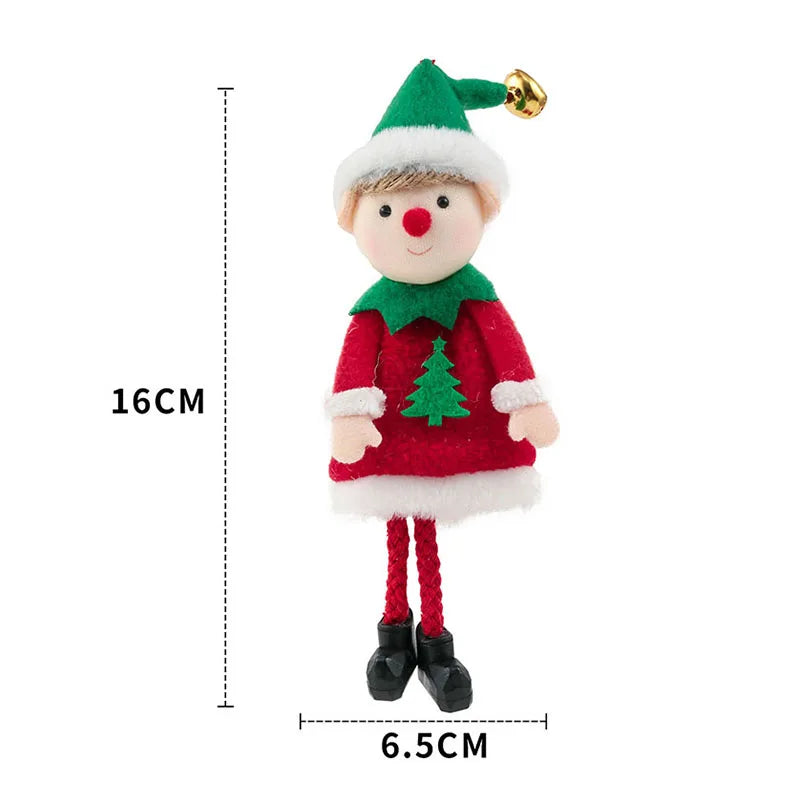 Christmas Elf Doll Ornament – Xmas Tree Hanging Pendant Christmas Tree Ornament Babs C