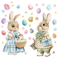 Easter Window Stickers – Removable PVC Static Egg Decals Window Decals Babs StyleB 60x30cm