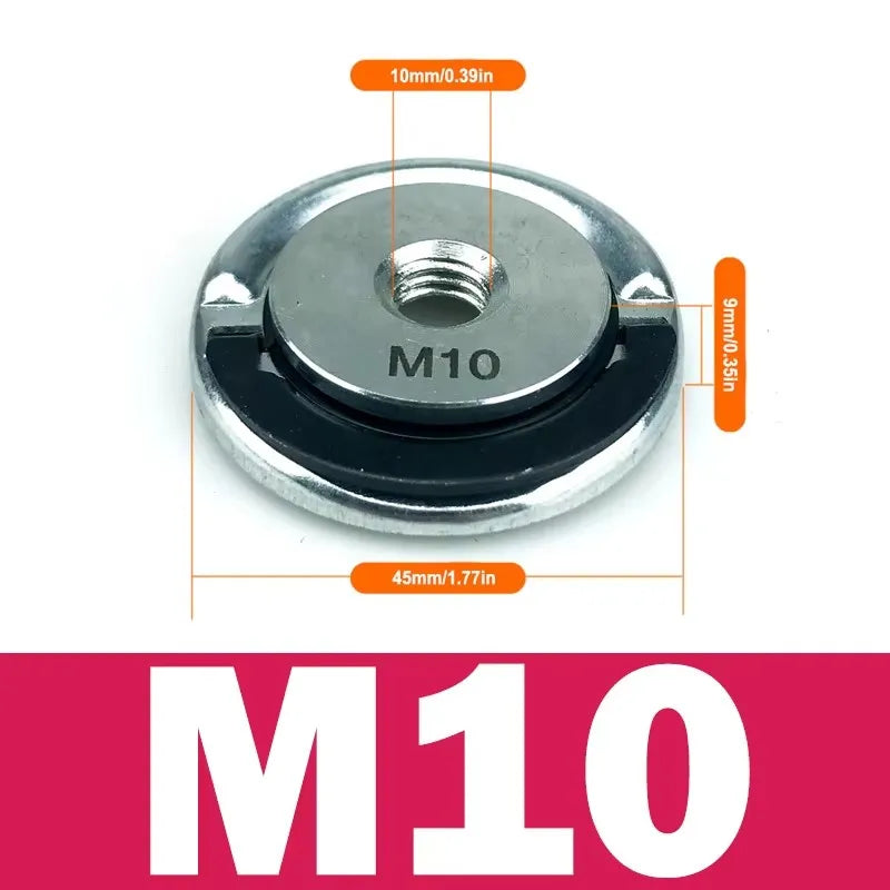 M14 Angle Grinder Quick Release Self-Locking Flange Nut Plate Grinder Flange Nut Babs M10