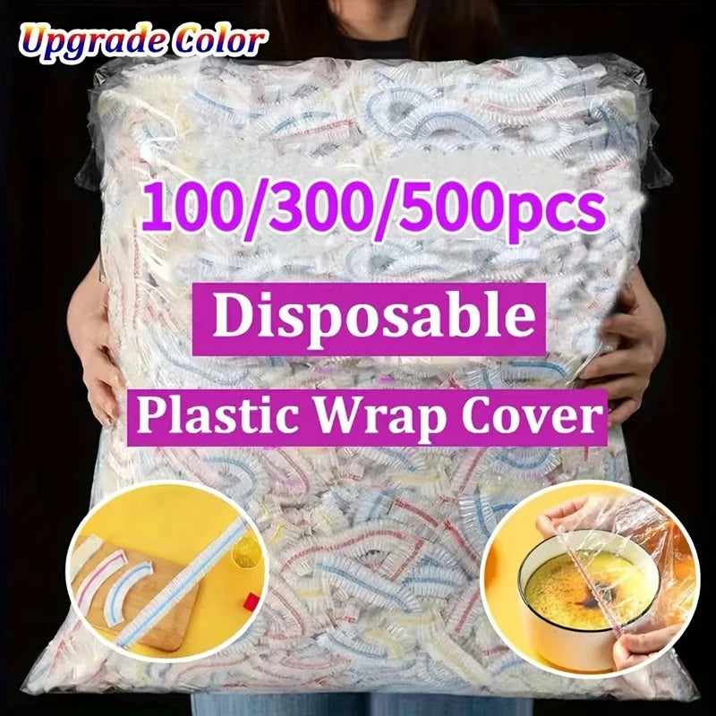 Colorful Disposable Food Lids – Elastic Cling Film Covers 50-300 Pcs Disposable Food Lids Babs