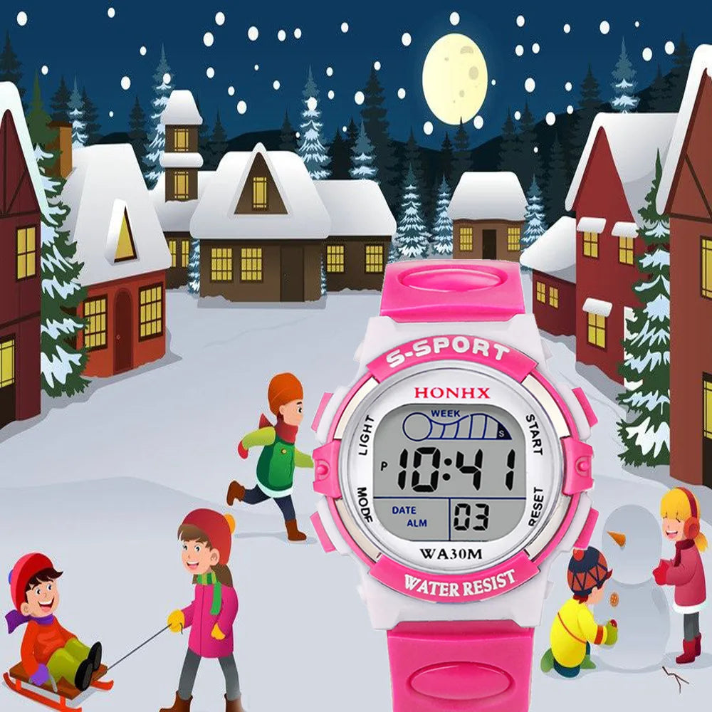 Kids Digital LED Sport Watch – Alarm, Date & Stopwatch Kids Digital Watch Babs