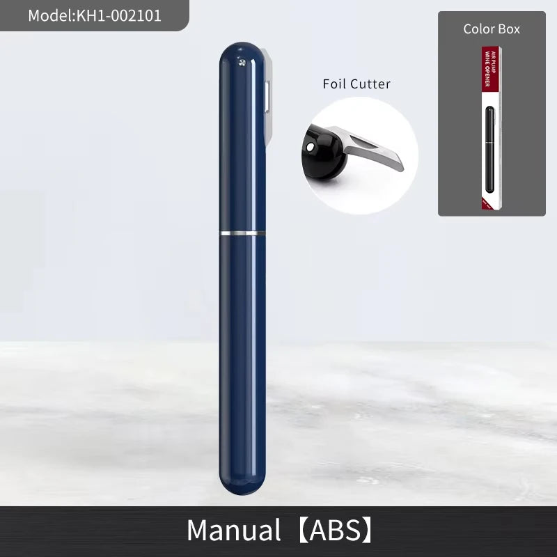 Air Pump Wine Opener & Foil Cutter | Portable Pen-Style Wine Opener Babs blue