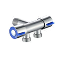 Dual Handle Stainless Steel Wall Mount Faucet & Triangle Valve Wall Mount Faucet Babs Default Title