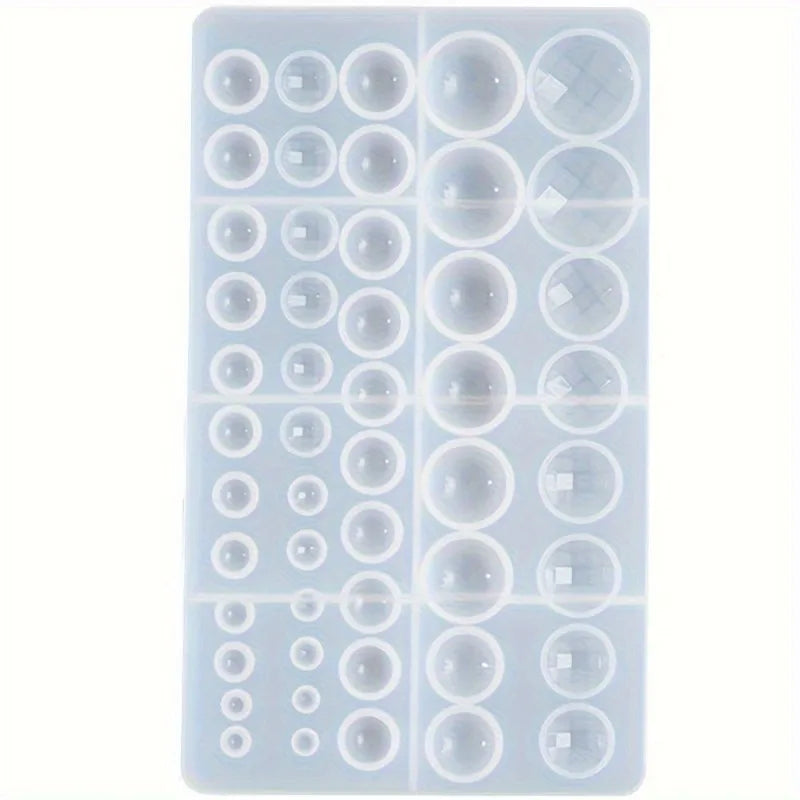 Silicone Resin Casting Mold – Round Earring & Jewelry DIY Resin Casting Mold Babs 1 PC