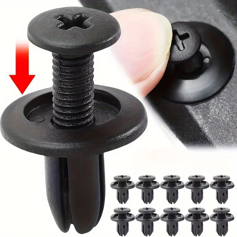 50pcs Car Fastener Clip Kit – Fender Rivet Body Push Retainer Auto Body Fastener Kit Babs