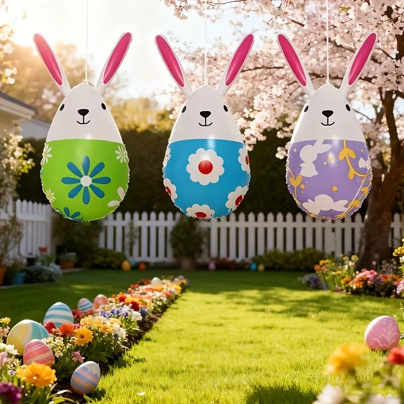 Easter Inflatable Rabbit & Egg Balloons – 3 or 6 Pc Party Set Easter Inflatable Balloons Babs