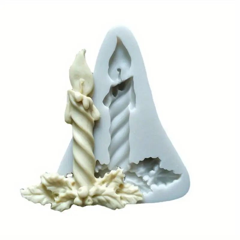 Christmas Candle Silicone Mold – Fondant & Cupcake Decorating Silicone Baking Mold Babs