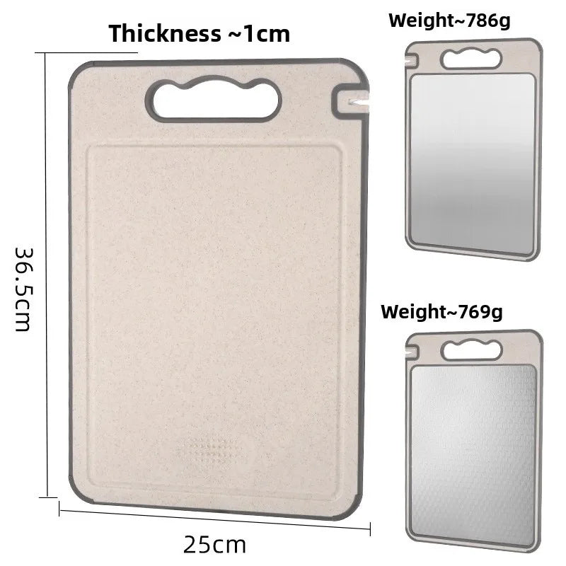 304 Stainless Steel Cutting Board Set – Double-Sided, Anti-Mold Kitchen Cutting Board Babs