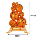Giant 1M Self-Standing Sports Ball Foil Balloons | 1-2 Pack Party Foil Balloon Babs 1pc basketball As pictures show