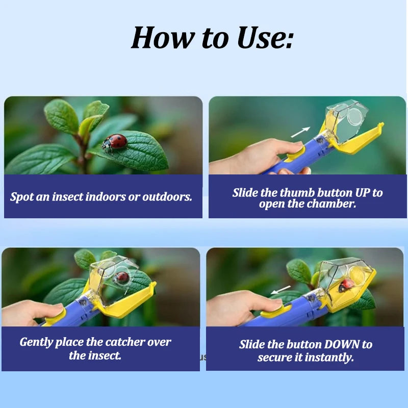 Kids Bug Catcher with 6X Magnifier – Portable Insect Observer Box Kids Bug Catcher Babs