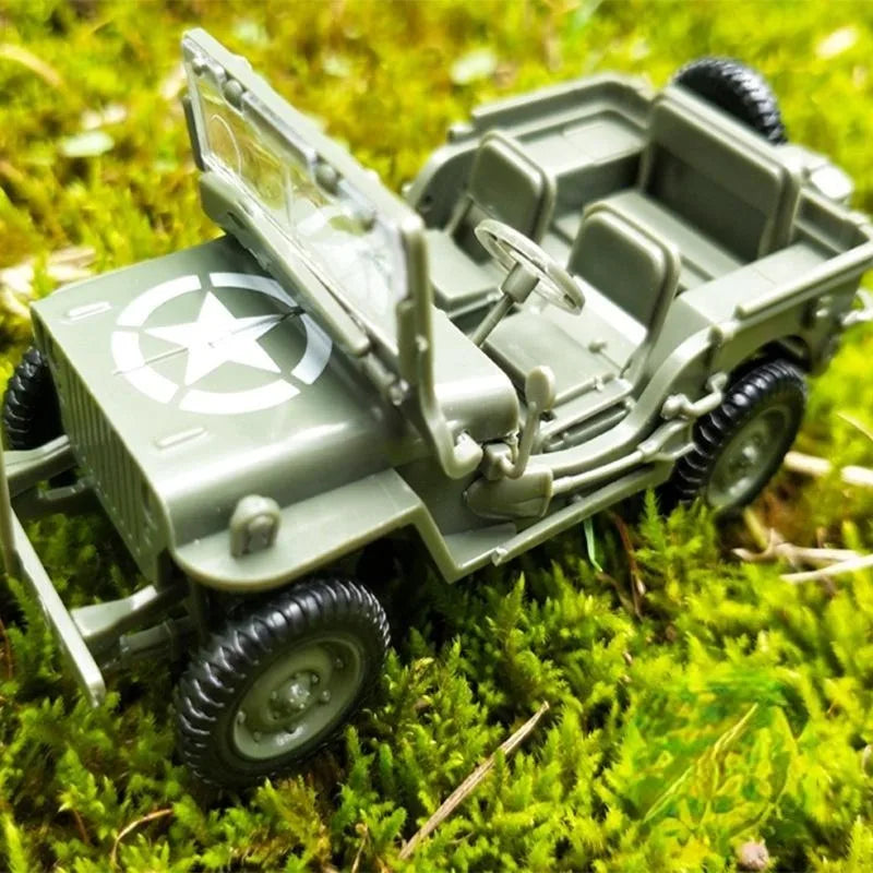 4D Assembly 1/48 Willys Jeep Military Model Kit – Ages 12+ Military Model Kit Babs