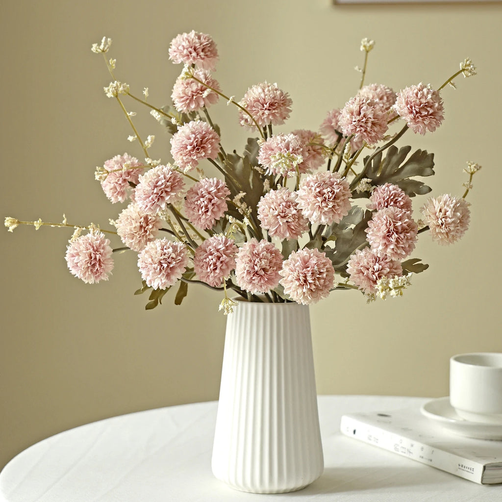 Silk Chrysanthemum Artificial Flower Bouquet – Wedding & Home Decor Artificial Silk Flowers Babs