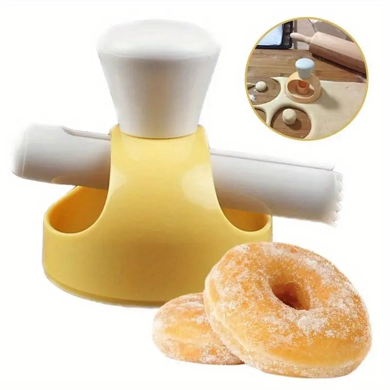 DIY Donut Mold Set – Plastic Cake & Bread Baking Tools (2pcs) Donut Baking Mold Babs Yellow