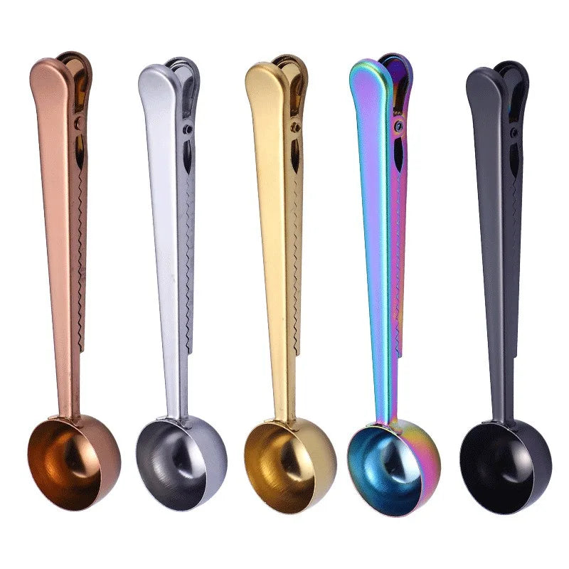 Stainless Steel Coffee Measuring Spoon with Clip | Barista Scoop Coffee Measuring Spoon Babs