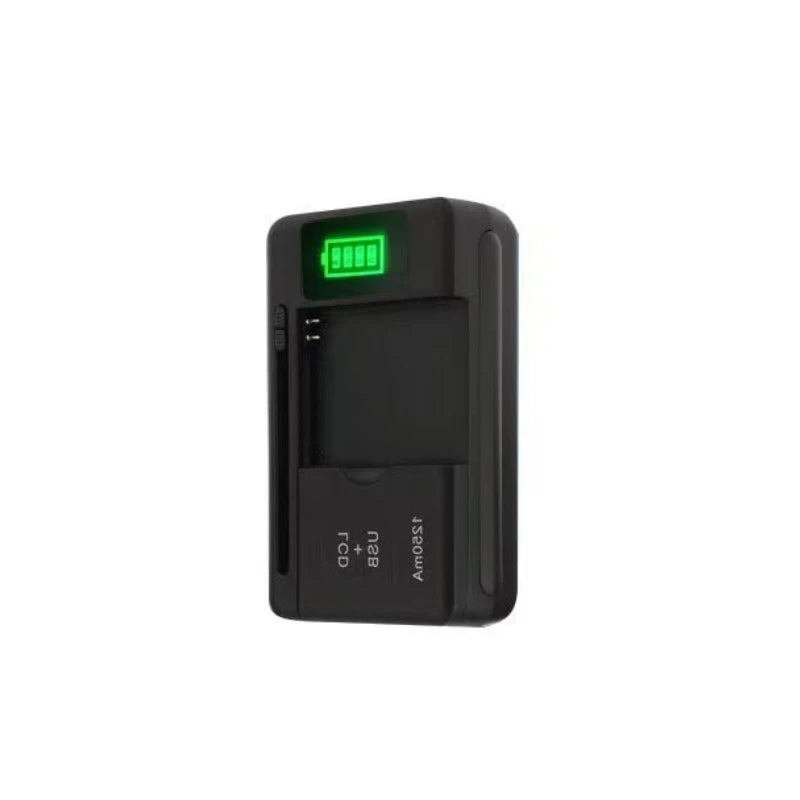 Universal 2-in-1 LCD Battery Charger with USB – US/UK/EU Plug Battery Charger Babs