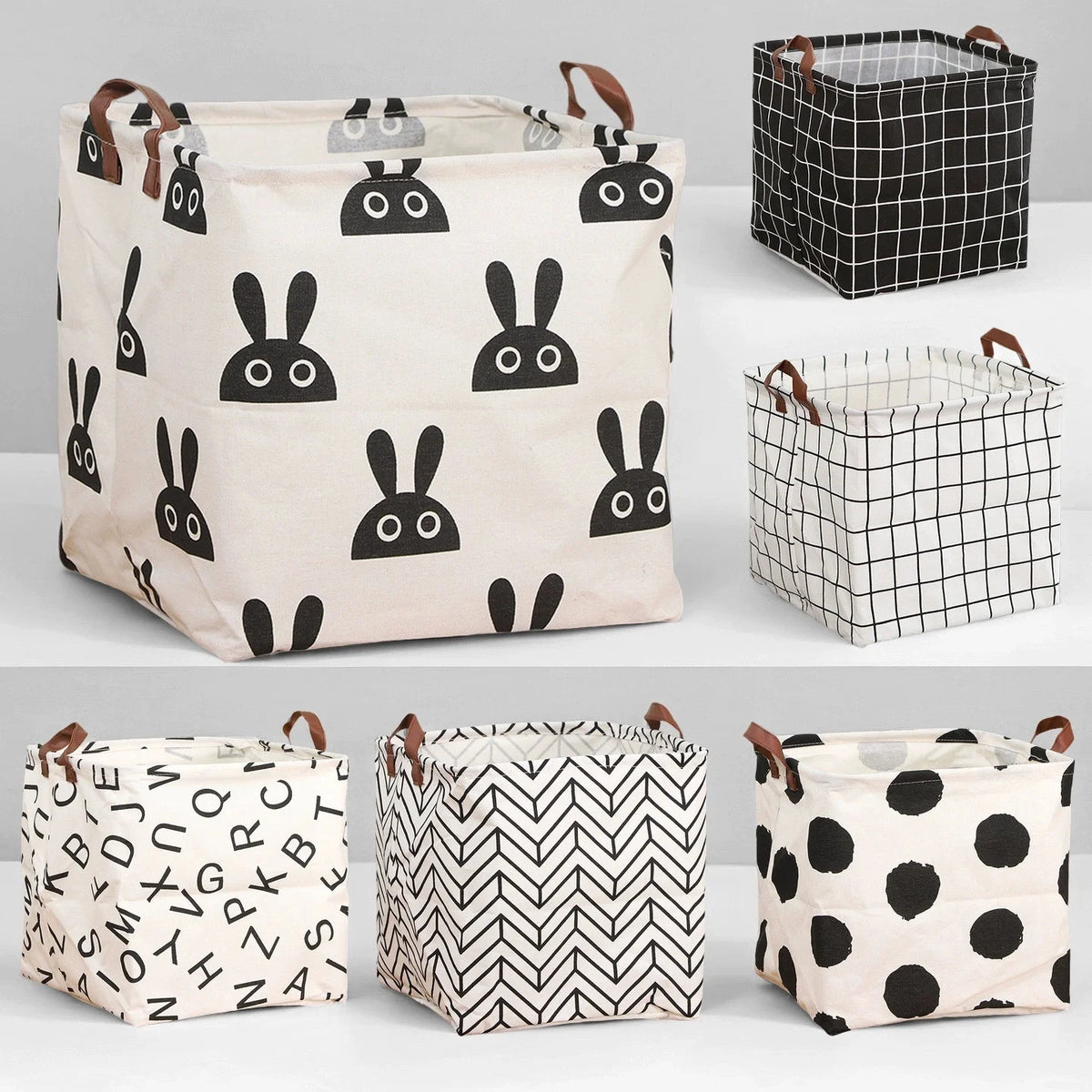 Foldable Cotton Linen Laundry Basket & Storage Bin Laundry Hamper Basket Babs