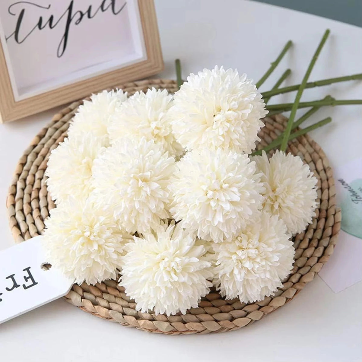 Silk Artificial Dandelion & Hydrangea Flowers – 2/4 Pcs Artificial Flower Bouquet Babs