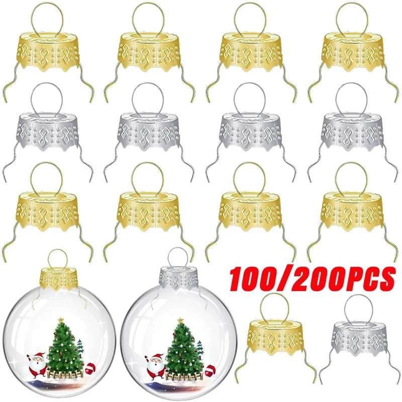 Christmas Ornament Caps & Hanger Strings – 50/100/200 Pcs Ornament Caps & Hangers Babs