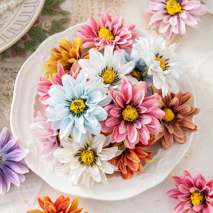 Small Daisy Artificial Silk Flowers 10/20 Pcs – Wedding & Home Decor Artificial Silk Flowers Babs