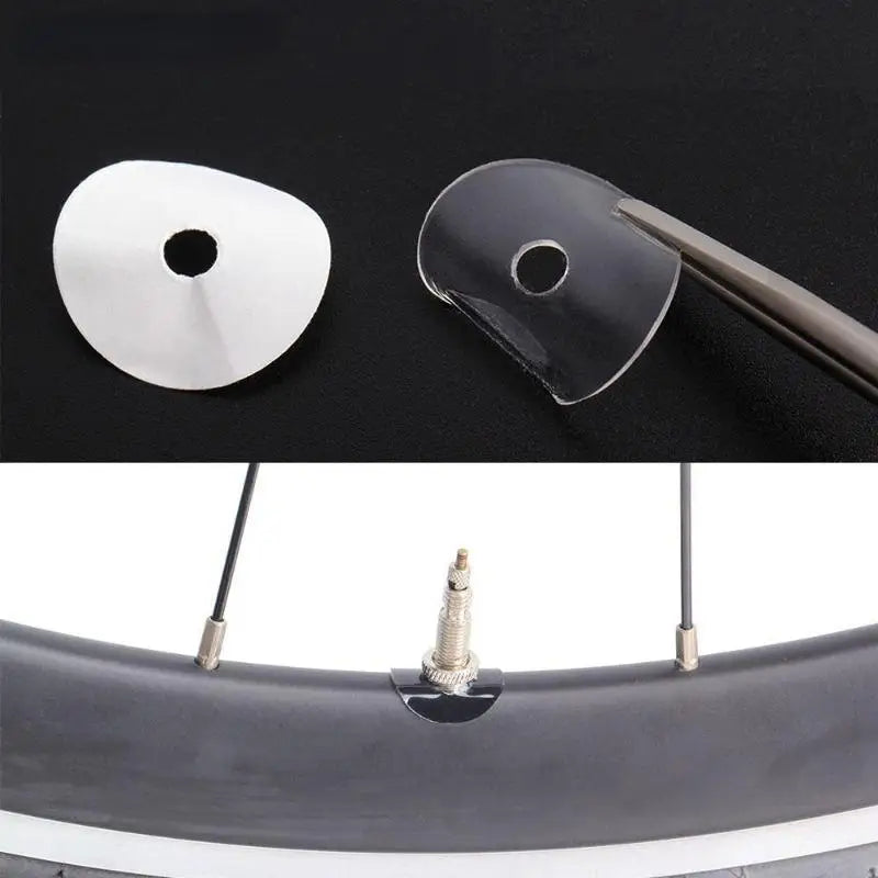 20Pcs Bike Valve Stem Stickers – Rim Protection Glue Pad Seal Bike Valve Stickers Babs