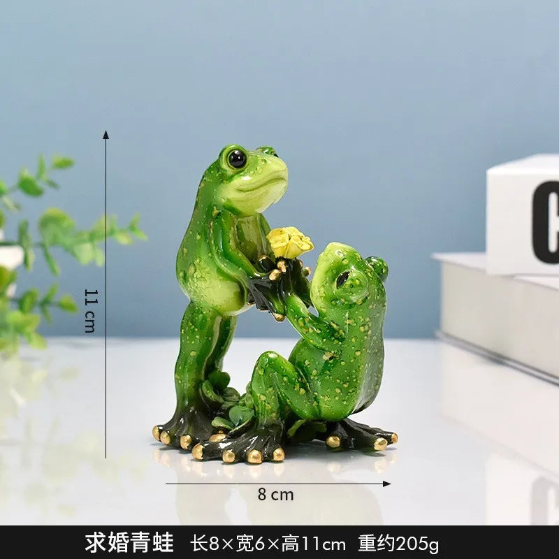 Resin Yoga Frog Figurine – Fun Desktop & Garden Decor Decorative Figurine Babs 1Pc 7