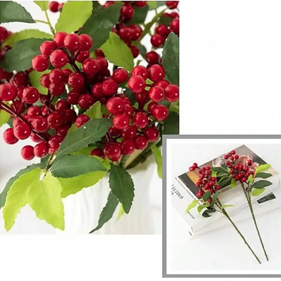 Artificial Holly Berry Sprigs – Christmas & DIY Wedding Décor Artificial Holly Sprigs Babs