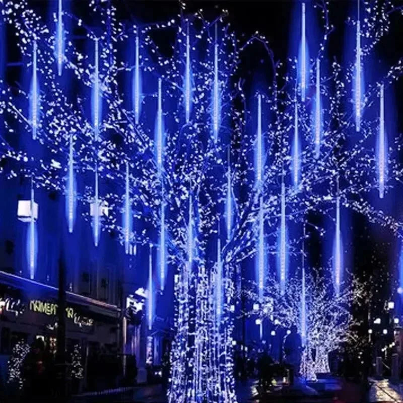 Meteor Shower LED String Lights 8 Tubes – Outdoor Christmas Décor LED Meteor Shower Lights Babs