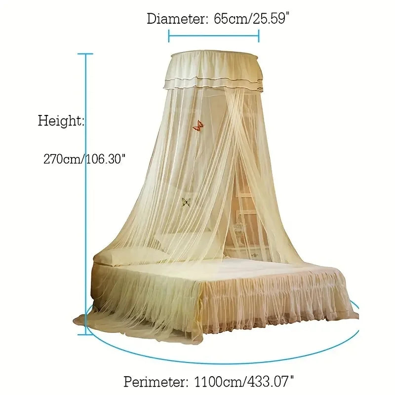 Princess Dome Ceiling Mosquito Net – Luminous Butterfly Decor Bed Canopy Net Babs