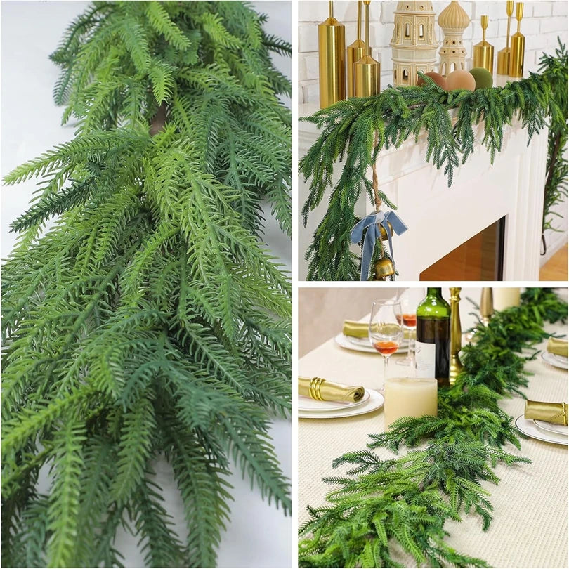 Artificial Green Rattan Vine for Christmas Wreath & Home Decor Artificial Plant Vine Babs