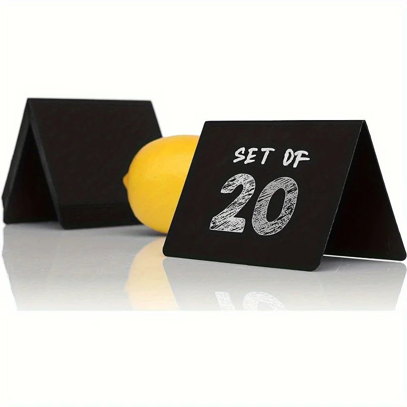 12pcs V-Shaped Erasable Blackboard Table Cards & Price Signs Blackboard Table Signs Babs