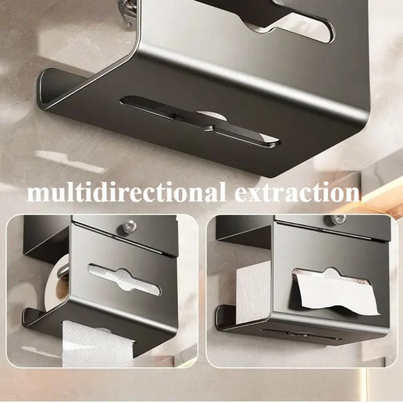 Luxury Stainless Steel Tissue Box & Toilet Storage Rack Tissue Box Holder Babs
