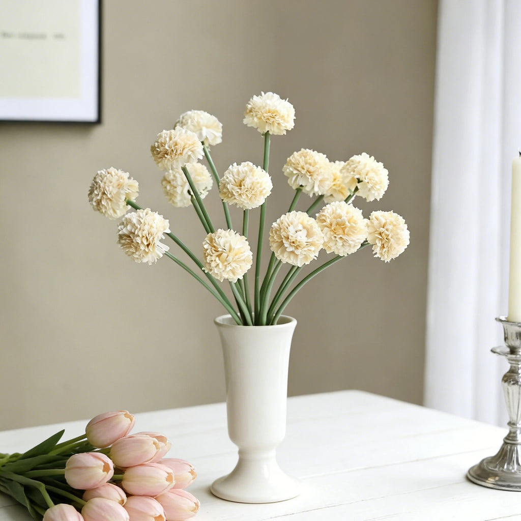 Silk Mini Ball Chrysanthemum Artificial Flowers | Wedding Décor Artificial Silk Flowers Babs