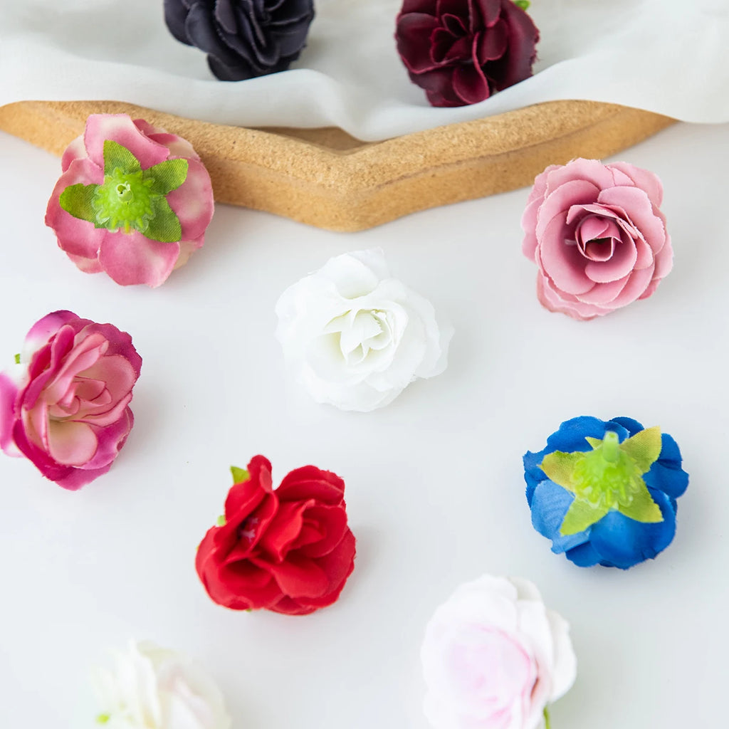 50/100PCS Silk Rose Tea Buds – Wedding & Home Decor Flowers Artificial Silk Flowers Babs