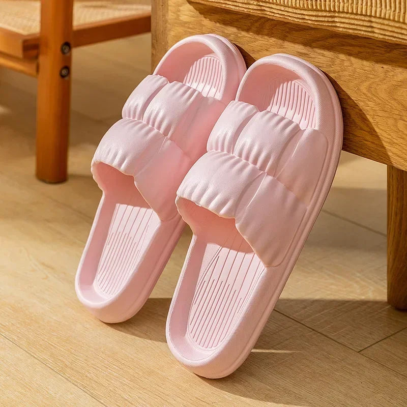 Women's Cloud Slippers EVA Platform Non-Slip Flip Flops Platform Flip Flops Babs Pink 40-41
