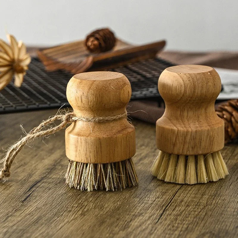 Wooden Dish Brush – Natural Sisal & Coconut Fiber | Eco-Friendly Kitchen Cleaning Brush Babs